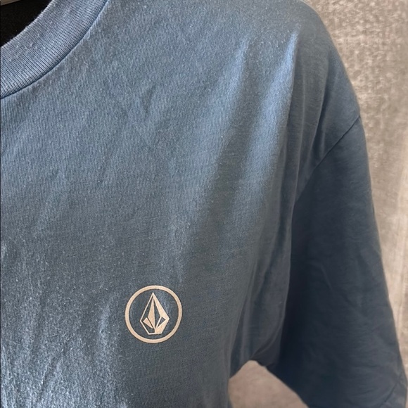 Volcom Blue Short Sleeve Tee Casual Crew Neck - Picture 3 of 5